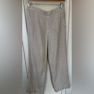 Womans Madewell Linen Wide-Leg Pants - flax